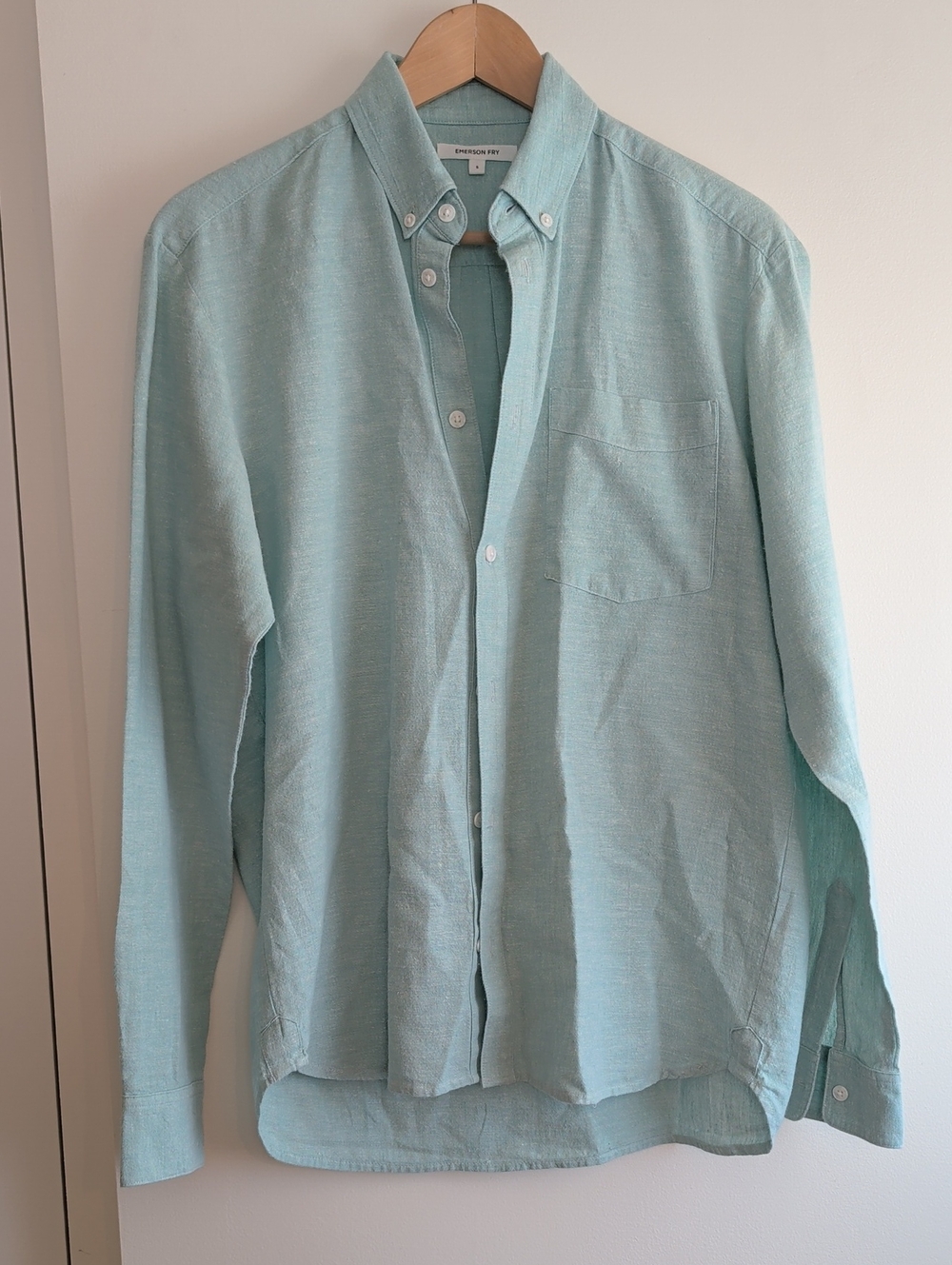 Emerson Fry Mint Green/Blue Button-Down Shirt